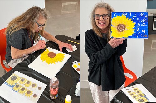 Senior participating in an art program supported by Joe Altepeter of EngAGE Inc. to encourage creativity and connection. Senior participating in an art program supported by Joe Altepeter of EngAGE Inc. to encourage creativity and connection.